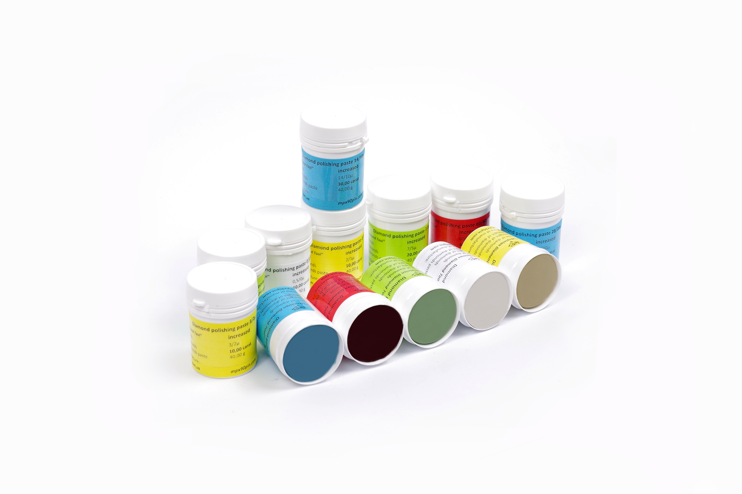 Oil-based increased concentration diamond paste, 40g Set of 13pcs