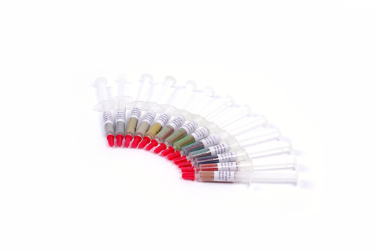 Oil-based increased concentration diamond paste. Set of 13pcs syringe 2g. 