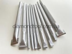 Extended Set of 10 Elite Carbide tips Chisel for stone with knurled handle (3-26mm) (10pcs) 